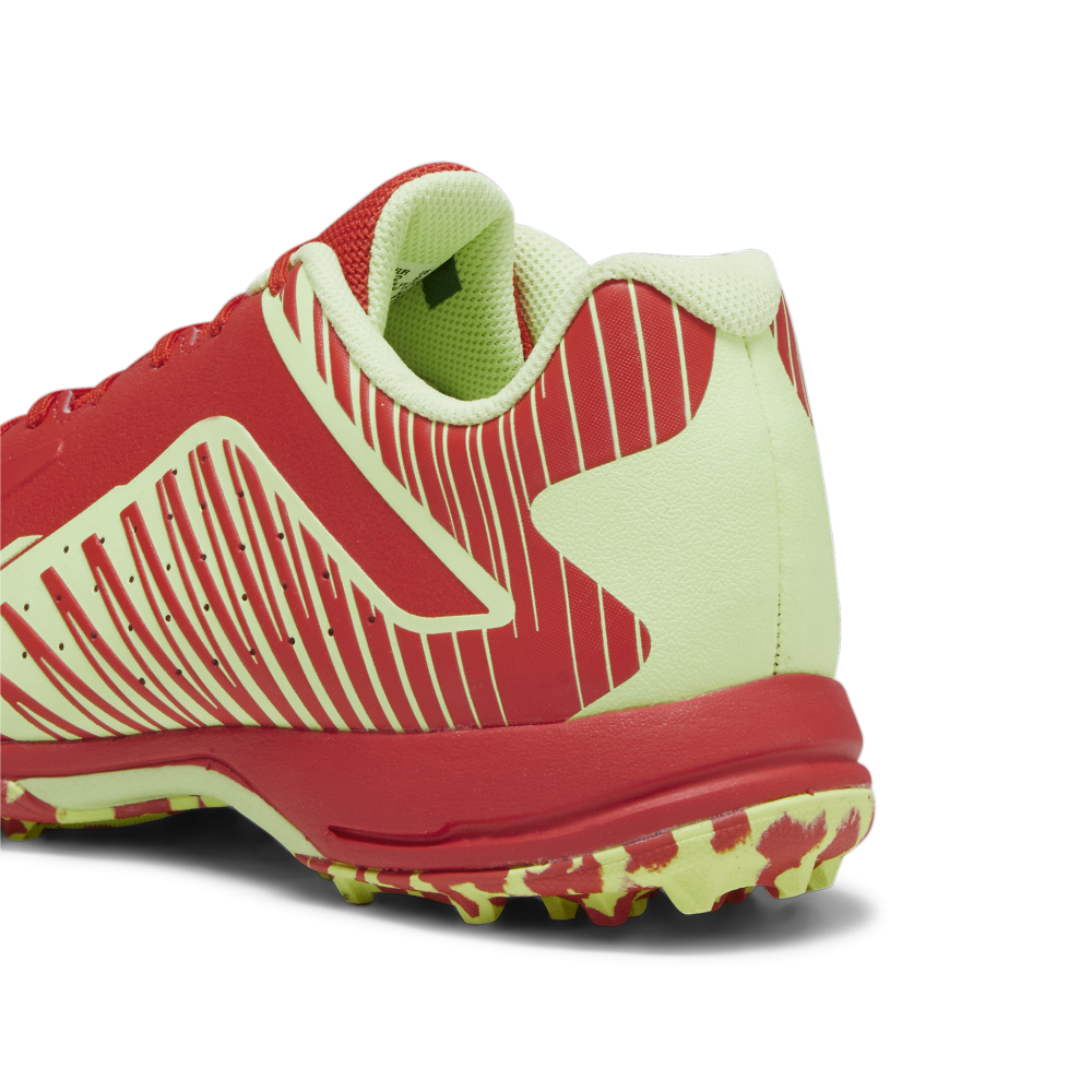 Puma 22 FH Rubber Unisex Cricket Shoes - Red-Speed Green