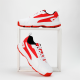 Puma High Run Cricket Shoes - PUMA White-Burnt Red-PUMA Black