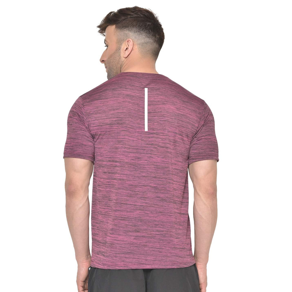 Whitedot FlexFit Round Neck Regular Dry Fit Gym Sports T-Shirt - Magenta