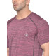 Whitedot FlexFit Round Neck Regular Dry Fit Gym Sports T-Shirt - Magenta