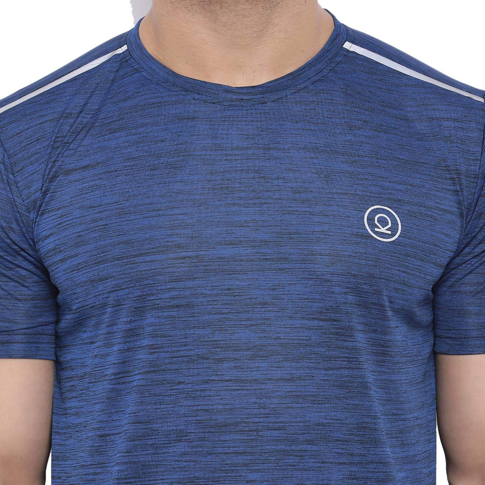 Whitedot FlexFit Round Neck Regular Dry Fit Gym Sports T-Shirt - Royal Blue